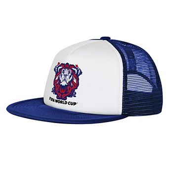 Men's Outerstuff White/Royal England National Team Defender Adjustable Trucker Hat