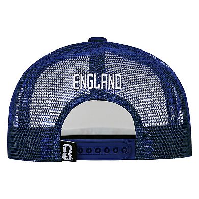 Men's Outerstuff White/Royal England National Team Defender Adjustable Trucker Hat
