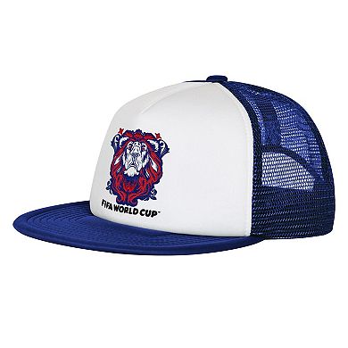Men's Outerstuff White/Royal England National Team Defender Adjustable Trucker Hat
