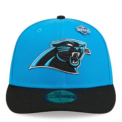 Men's New Era Blue/Black Carolina Panthers 2026 NFL Draft Pre-Curved 59FIFTY Fitted Hat