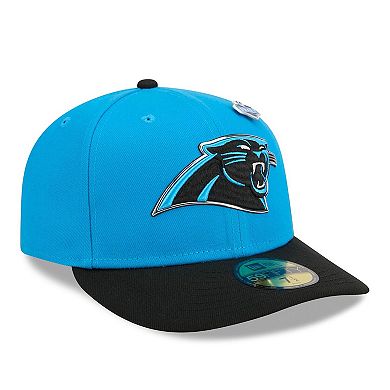 Men's New Era Blue/Black Carolina Panthers 2026 NFL Draft Pre-Curved 59FIFTY Fitted Hat