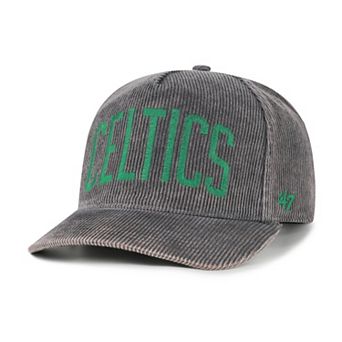 Men's '47 Charcoal Boston Celtics Reclaim Snow Wash Corduroy Adjustable Hitch Hat