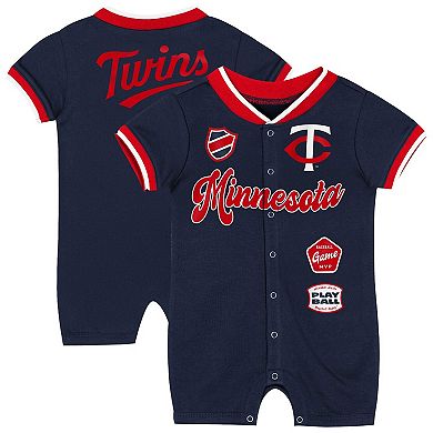 Newborn Outerstuff Navy Minnesota Twins Pinch Coverall