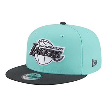 Men's New Era Turquoise/Charcoal Los Angeles Lakers Color Pack Two-Tone 9FIFTY Snapback Hat