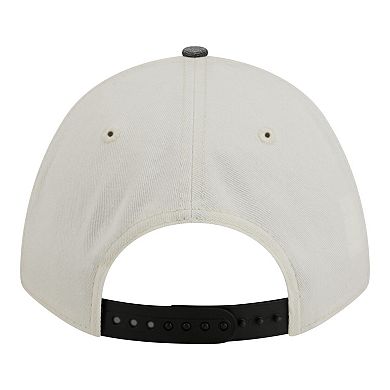 Men's New Era White/Black Philadelphia Eagles 9FORTY Felt A-Frame Adjustable Hat