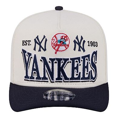 Men's New Era Cream New York Yankees Throwback Tri-Hit A-Frame 9FIFTY Adjustable Hat