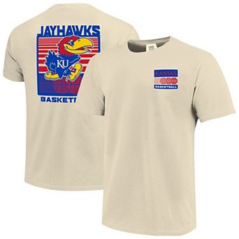 Men's Cream Kansas Jayhawks Basketball Staredown Comfort Colors