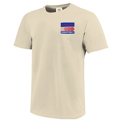Men's Cream Kansas Jayhawks Basketball Staredown Comfort Colors