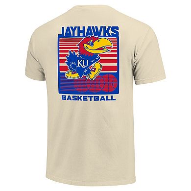 Men's Cream Kansas Jayhawks Basketball Staredown Comfort Colors