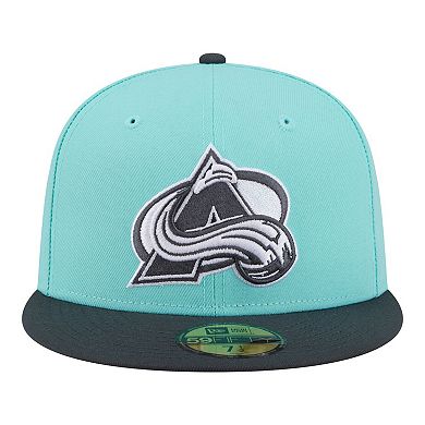 Men's New Era Turquoise/Charcoal Colorado Avalanche Two-Tone Color Pack 59FIFTY Fitted Hat