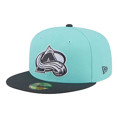 Men's New Era Turquoise/Charcoal Colorado Avalanche Two-Tone Color Pack 59FIFTY Fitted Hat