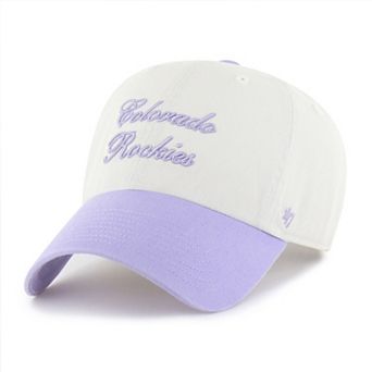 Women's '47 White/Purple Colorado Rockies Gelato Two-Tone Clean Up Adjustable Hat