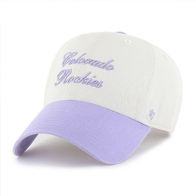 Women's '47 White/Purple Colorado Rockies Gelato Two-Tone Clean Up Adjustable Hat
