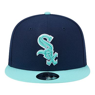 Men's New Era Navy/Turquoise Chicago White Sox Two-Tone Color Pack 9FIFTY Snapback Hat
