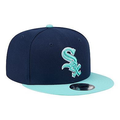 Men's New Era Navy/Turquoise Chicago White Sox Two-Tone Color Pack 9FIFTY Snapback Hat