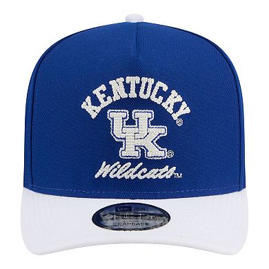 Men's New Era Royal/White Kentucky Wildcats Two-Tone Arched 9FIFTY Snapback Hat