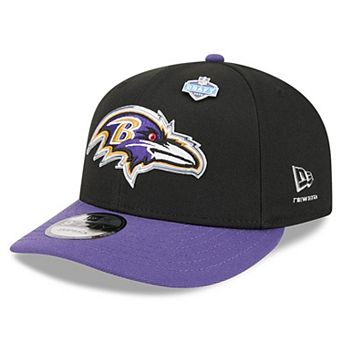 Youth New Era Black/Purple Baltimore Ravens 2026 NFL Draft Pre-Curved 9FIFTY Snapback Hat