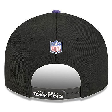 Youth New Era Black/Purple Baltimore Ravens 2026 NFL Draft Pre-Curved 9FIFTY Snapback Hat