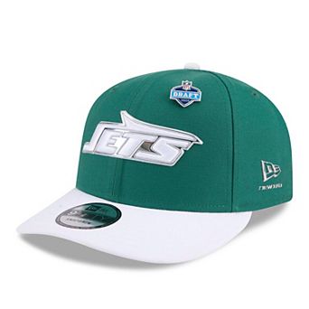 Men's New Era Green/White New York Jets 2026 NFL Draft On Stage Pre-Curved 9FIFTY Snapback Hat