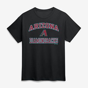 Men's Logo Athletic Black Arizona Diamondbacks Heart and Soul T-Shirt