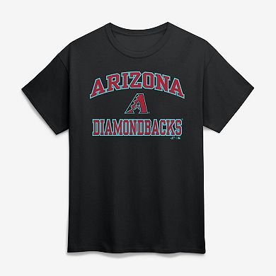 Men's Logo Athletic Black Arizona Diamondbacks Heart and Soul T-Shirt