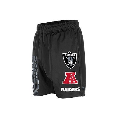 Men's New Era Black Las Vegas Raiders Match Shorts
