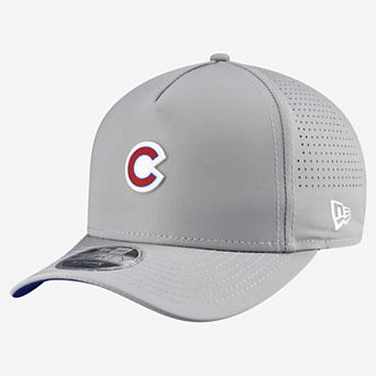 Men's New Era Gray Chicago Cubs Micro Logo 9FORTY M-Crown A-Frame Adjustable Hat