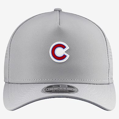 Men's New Era Gray Chicago Cubs Micro Logo 9FORTY M-Crown A-Frame Adjustable Hat
