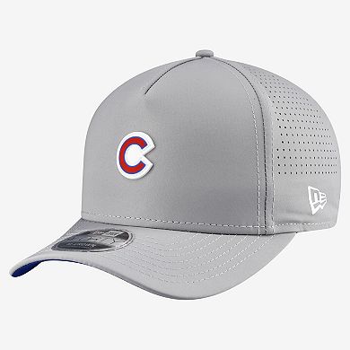 Men's New Era Gray Chicago Cubs Micro Logo 9FORTY M-Crown A-Frame Adjustable Hat