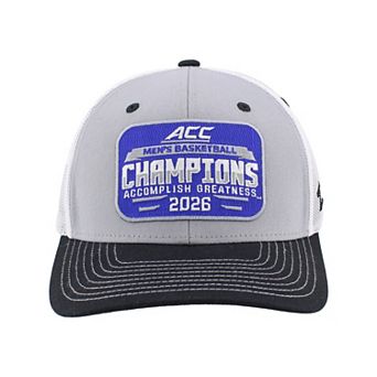 Unisex Zephyr Gray/Black Duke Blue Devils 2026 ACC Men's Basketball Tournament Champions Dakota Adjustable Hat