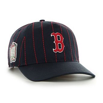 Men's '47 x Rawlings Navy Boston Red Sox Pinstripe Hitch Adjustable Hat