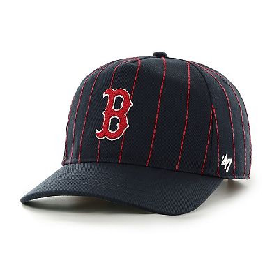 Men's '47 x Rawlings Navy Boston Red Sox Pinstripe Hitch Adjustable Hat