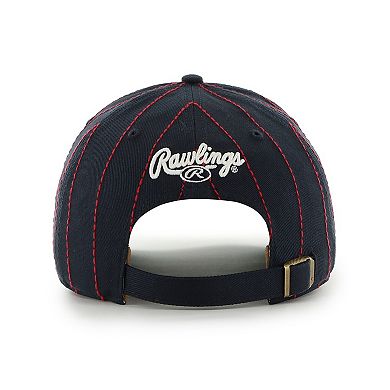 Men's '47 x Rawlings Navy Boston Red Sox Pinstripe Hitch Adjustable Hat