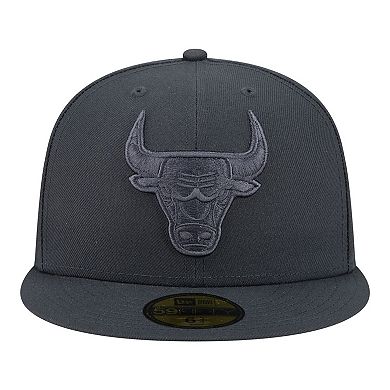 Men's New Era Charcoal Chicago Bulls Tonal Color Pack 59FIFTY Fitted Hat