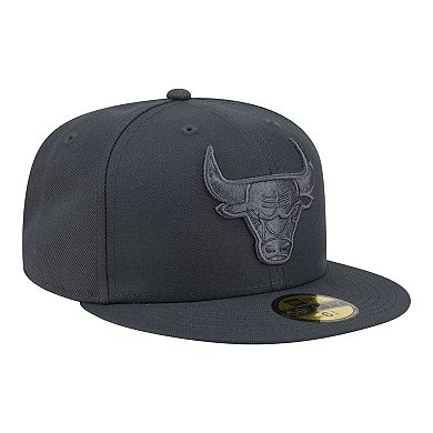 Men's New Era Charcoal Chicago Bulls Tonal Color Pack 59FIFTY Fitted Hat