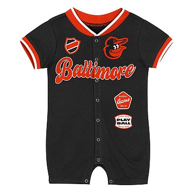 Newborn Outerstuff Black Baltimore Orioles Pinch Coverall