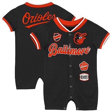 Newborn Outerstuff Black Baltimore Orioles Pinch Coverall