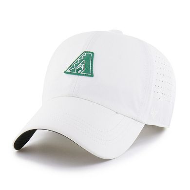 Men's '47 White Arizona Diamondbacks Elevated Greens Clean Up Adjustable Hat