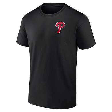 Men's Profile Black Philadelphia Phillies Big & Tall Two-Sided Graphic T-Shirt