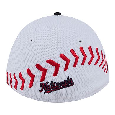 Toddler New Era White Washington Nationals Baseball 39THIRTY M-Crown Adjustable Hat