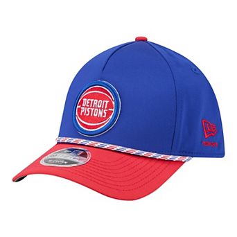 Men's New Era Blue/Red Detroit Pistons Rope Two-Tone M-Crown A-Frame 39THIRTY Flex Hat