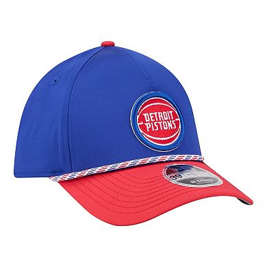 Men's New Era Blue/Red Detroit Pistons Rope Two-Tone M-Crown A-Frame 39THIRTY Flex Hat