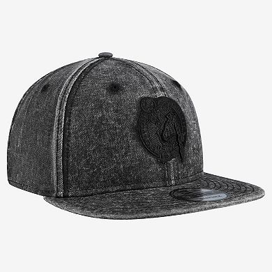 Men's New Era Black Boston Celtics Washed Tonal 9FIFTY Snapback Hat