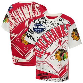 Youth Outerstuff Cream Chicago Blackhawks Top Player T-Shirt