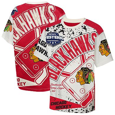 Youth Outerstuff Cream Chicago Blackhawks Top Player T-Shirt