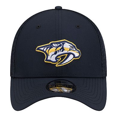 Men's New Era Navy Nashville Predators Logo 39THIRTY Flex Hat