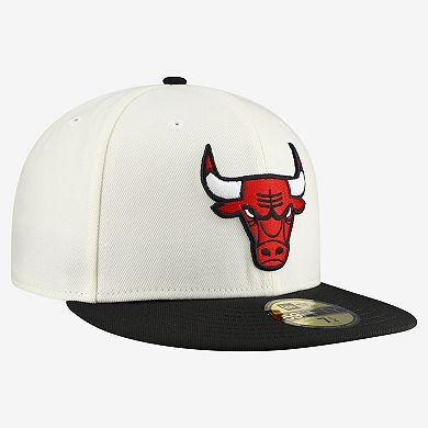 Men's New Era Gray/Black Chicago Bulls Chrome Two-Tone 59FIFTY Fitted Hat