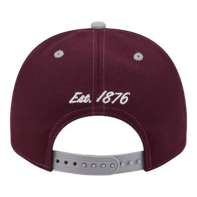 Men's New Era Maroon/Gray Texas A&M Aggies Two-Tone Arched 9FIFTY Snapback Hat