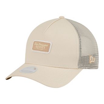 Women's New Era Light Beige San Francisco Giants Tonal Patch 9FORTY M-Crown A-Frame Trucker Adjustable Hat