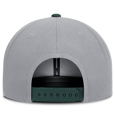 Men's Nike Gray/Green Athletics Primetime Pro Dri-FIT Snapback Hat